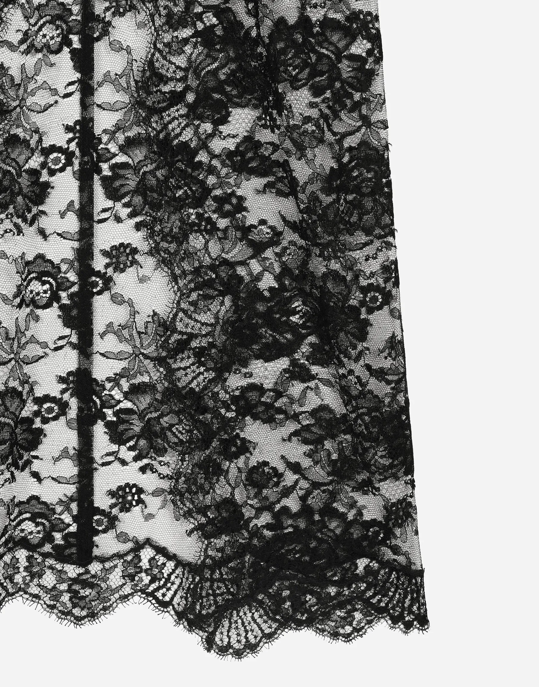 Long Chantilly lace skirt