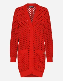 Long crochet cardigan
