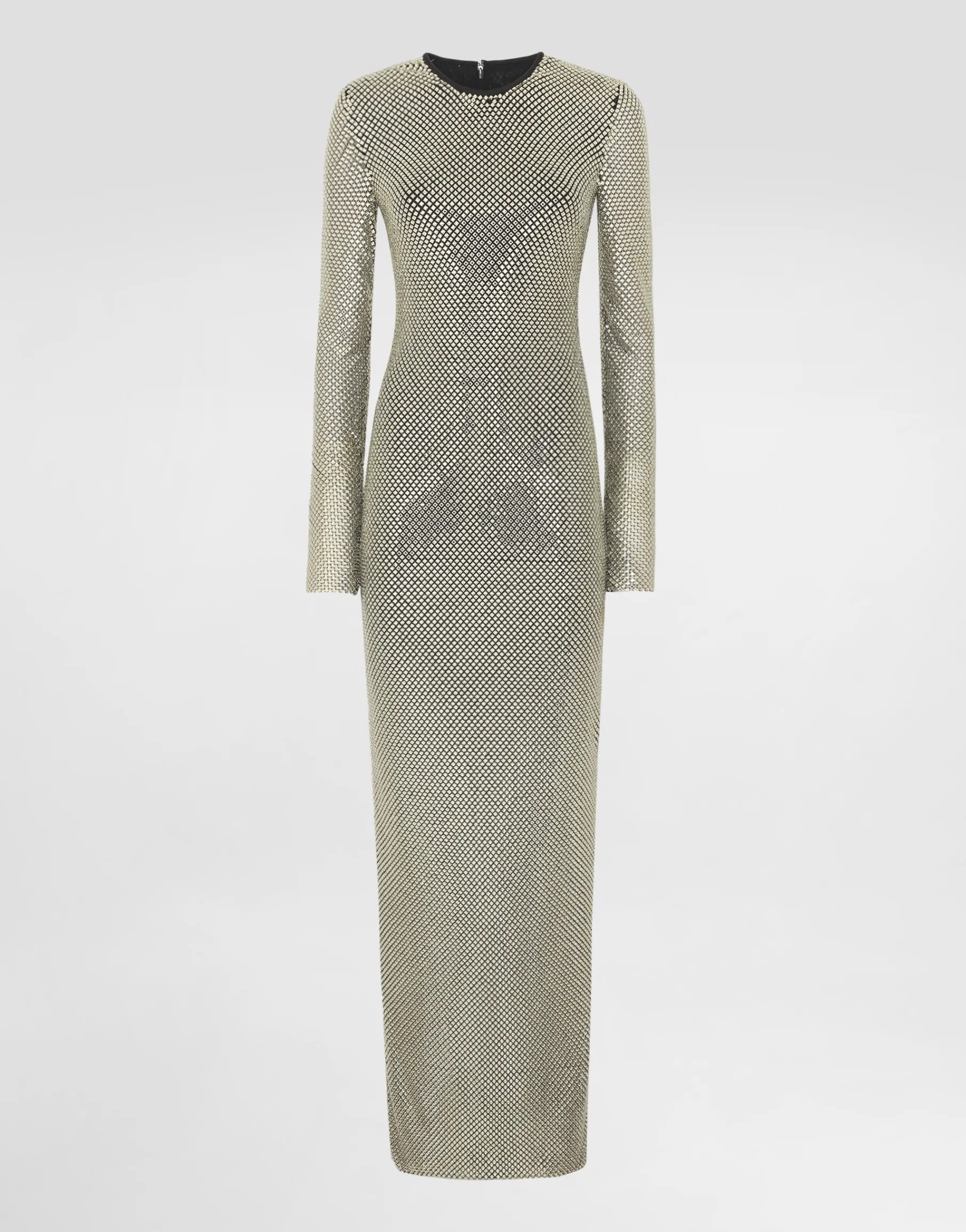 Long crystal mesh dress