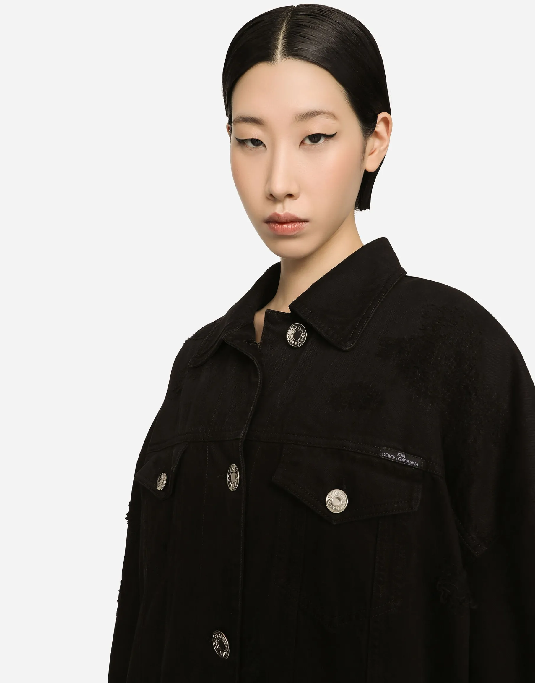 Long denim jacket