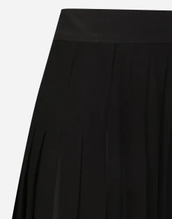Long georgette skirt with lace edgings