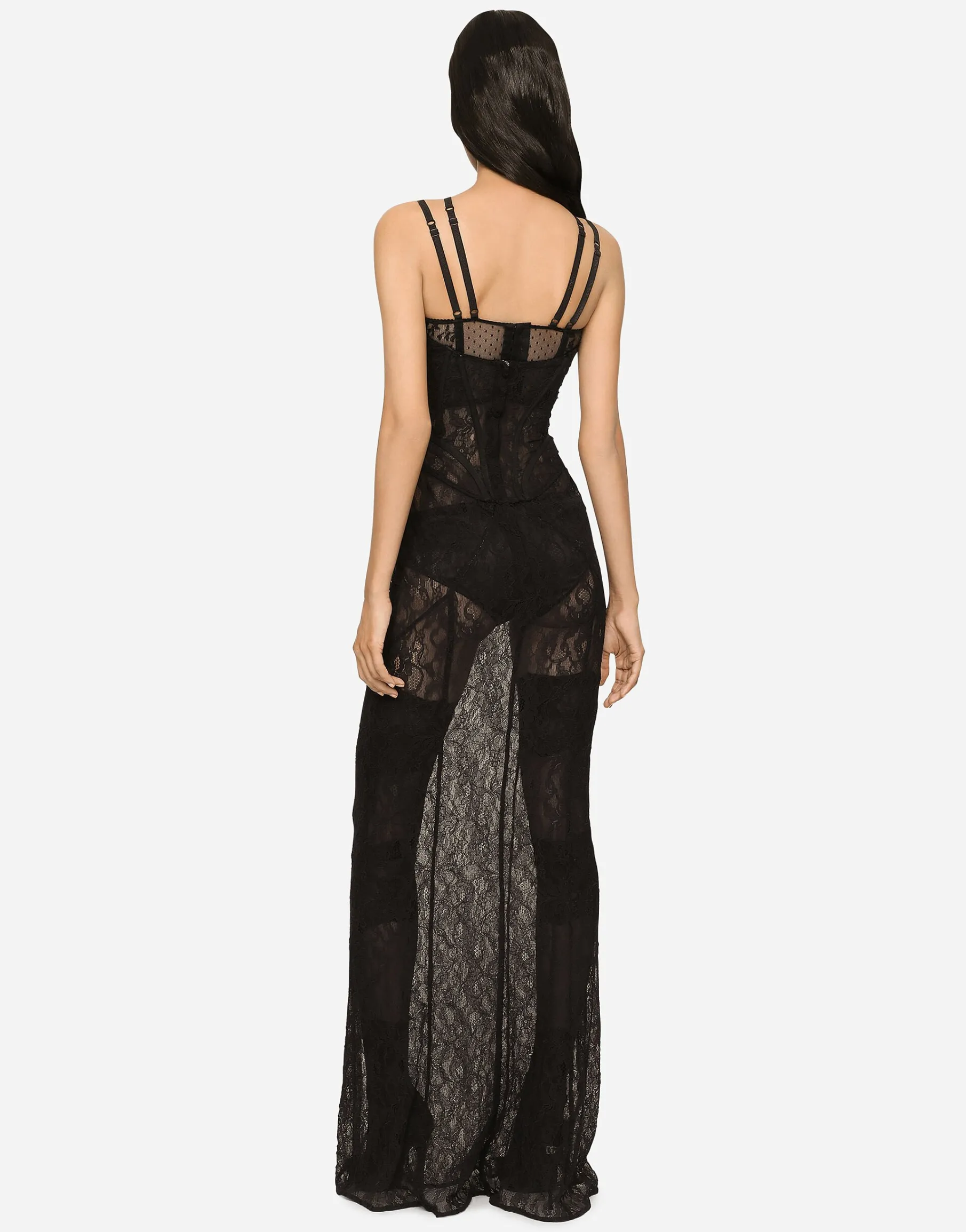 Long lace corset dress