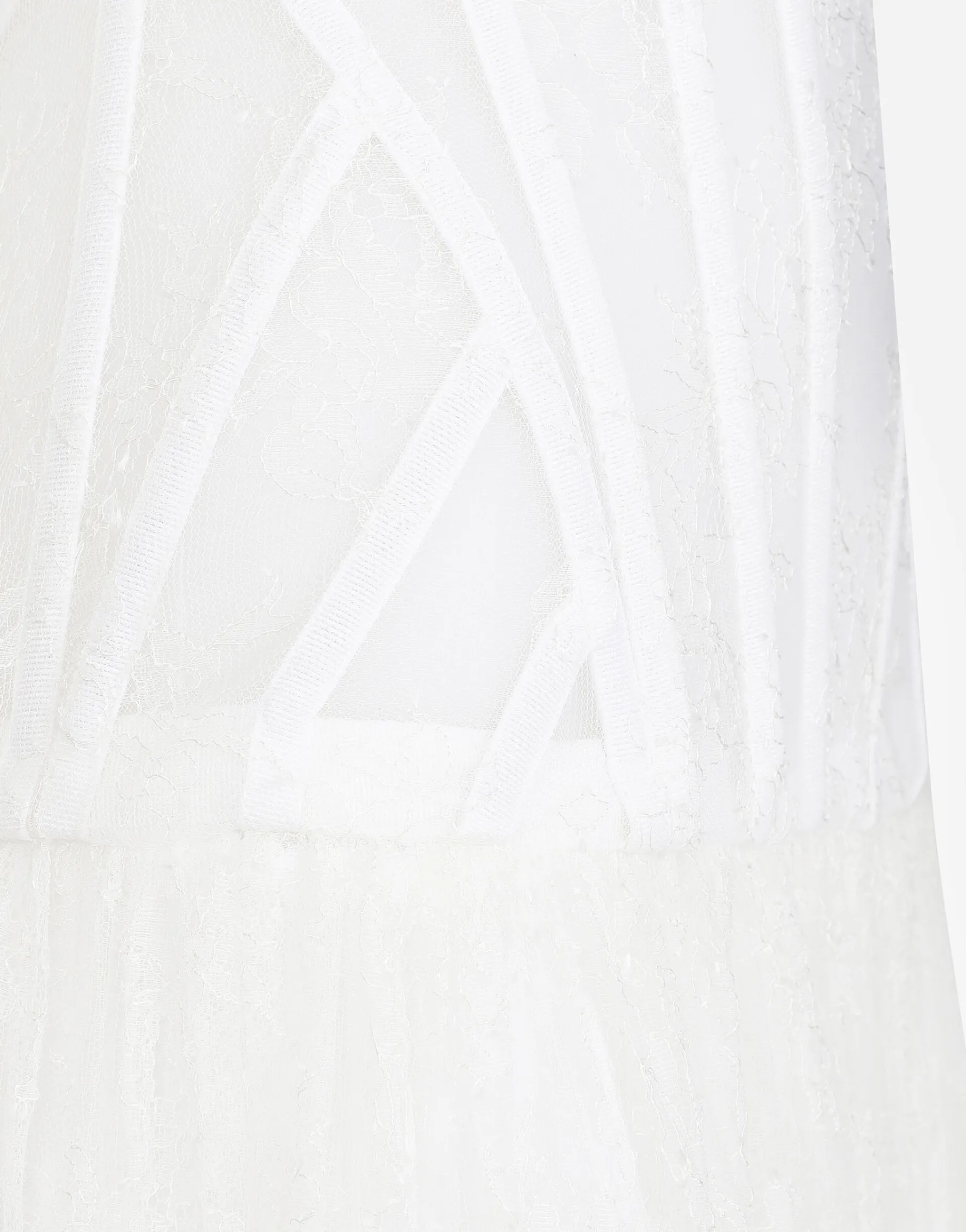 Long lace dress with corset detailing
