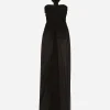 Long light organzine dress