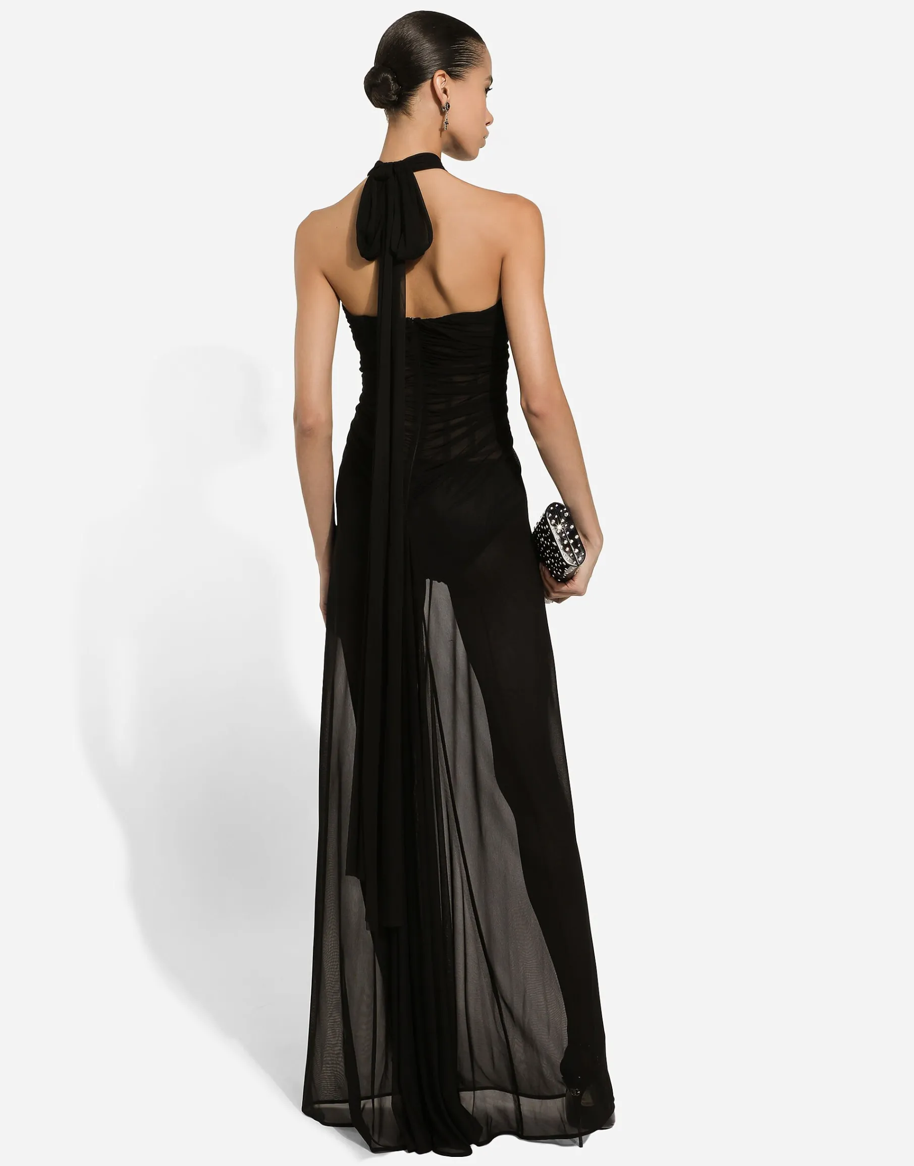 Long light organzine dress