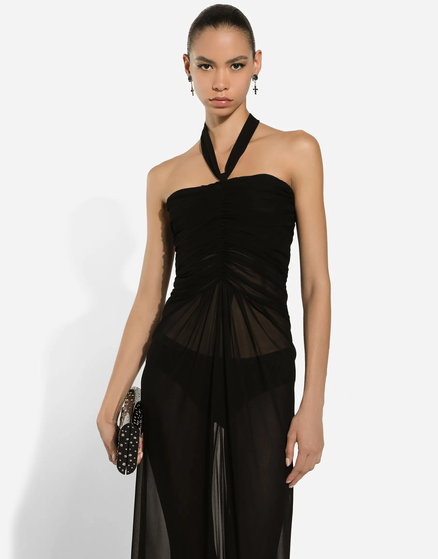 Long light organzine dress