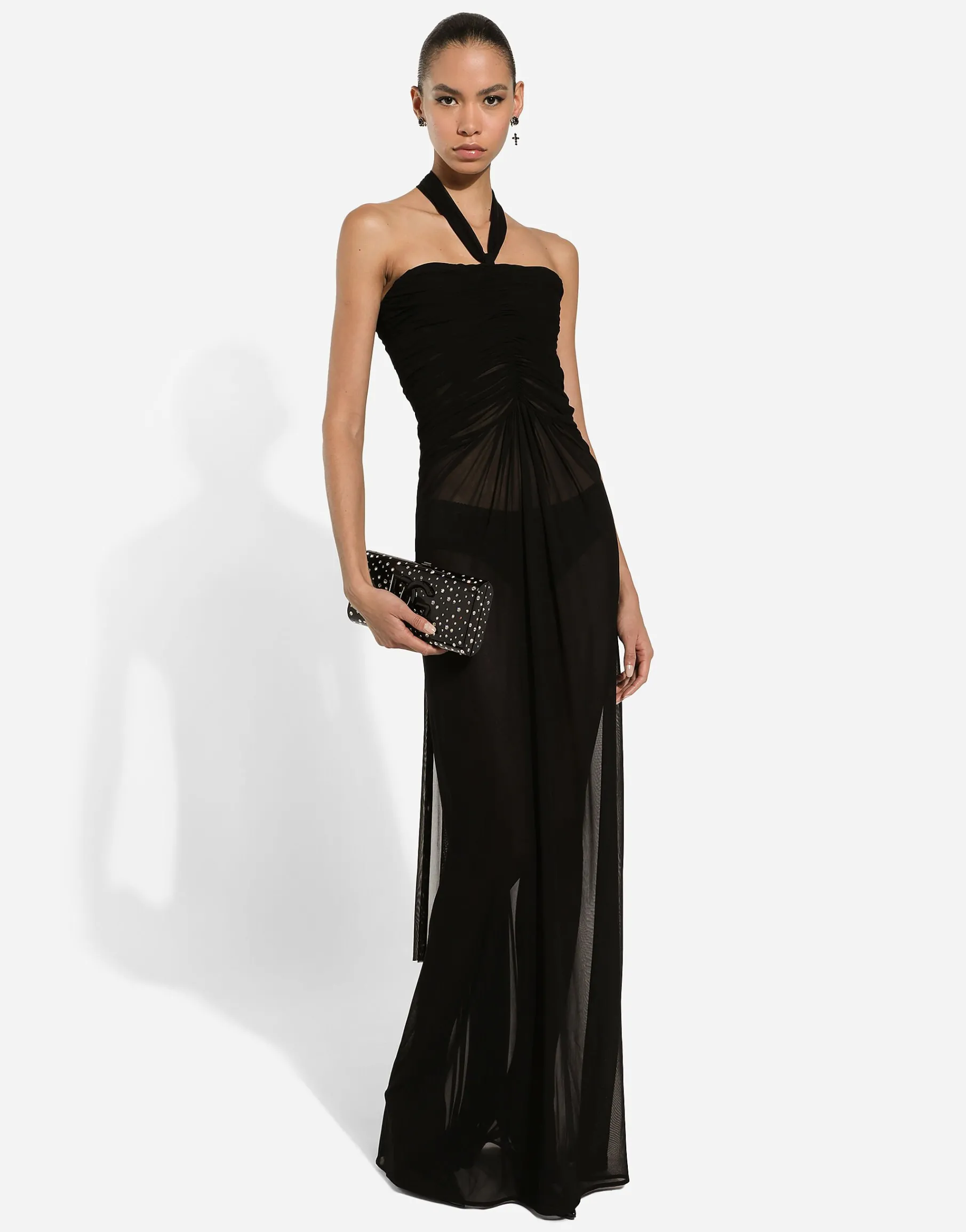 Long light organzine dress