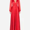 Long silk dress