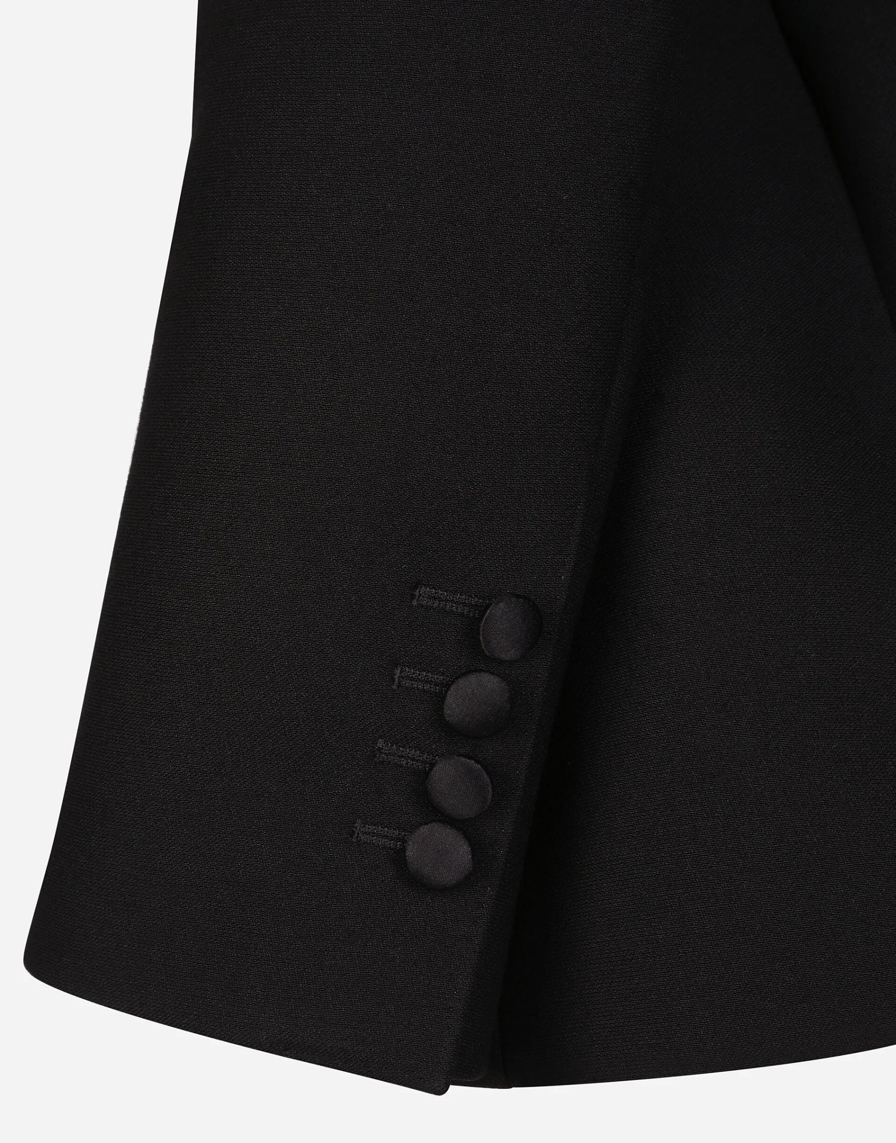Long single-breasted wool cady Dolce-fit jacket