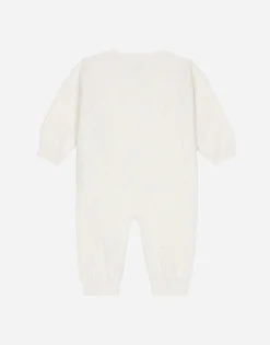 Long-sleeved jacquard knit onesie