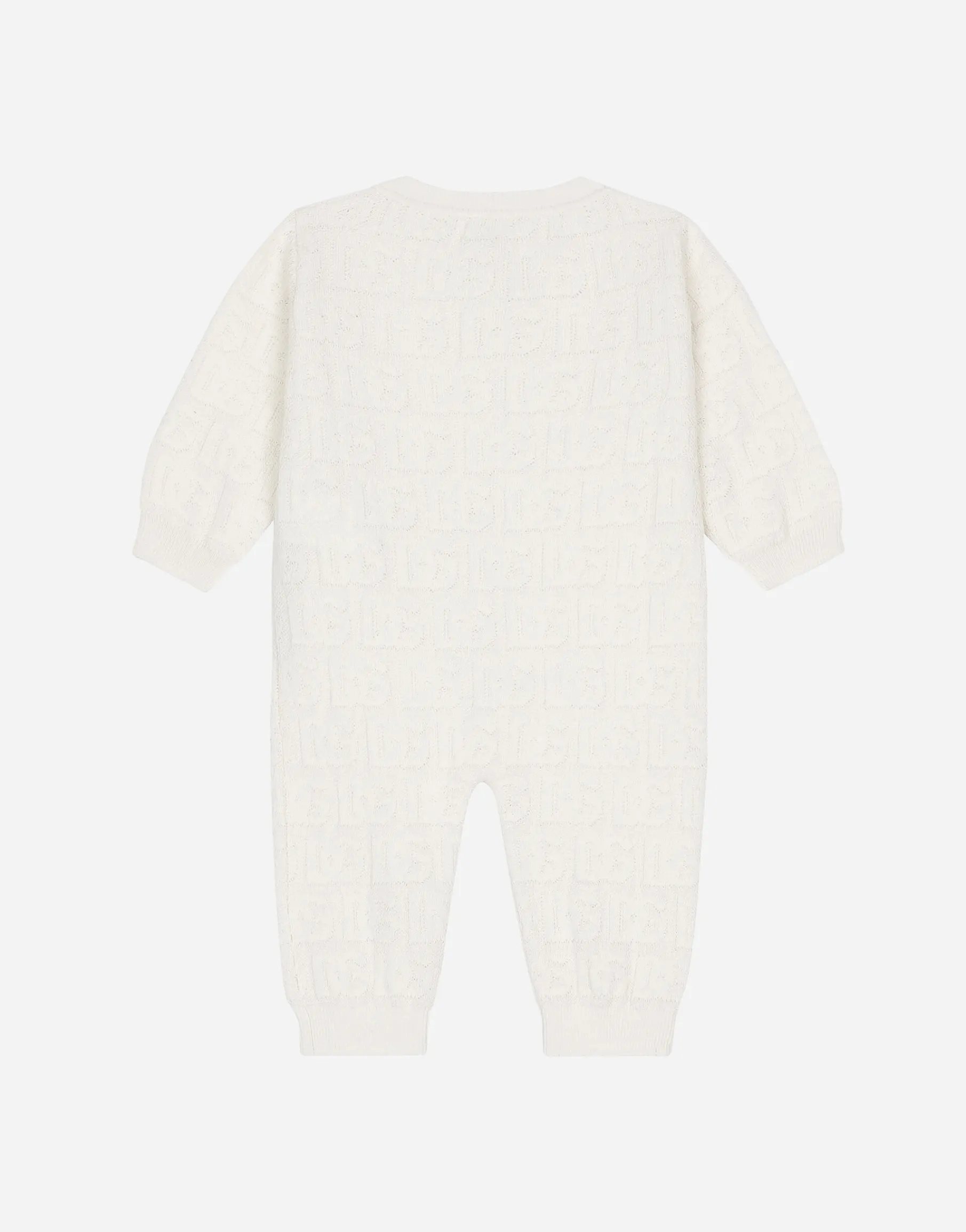 Long-sleeved jacquard knit onesie