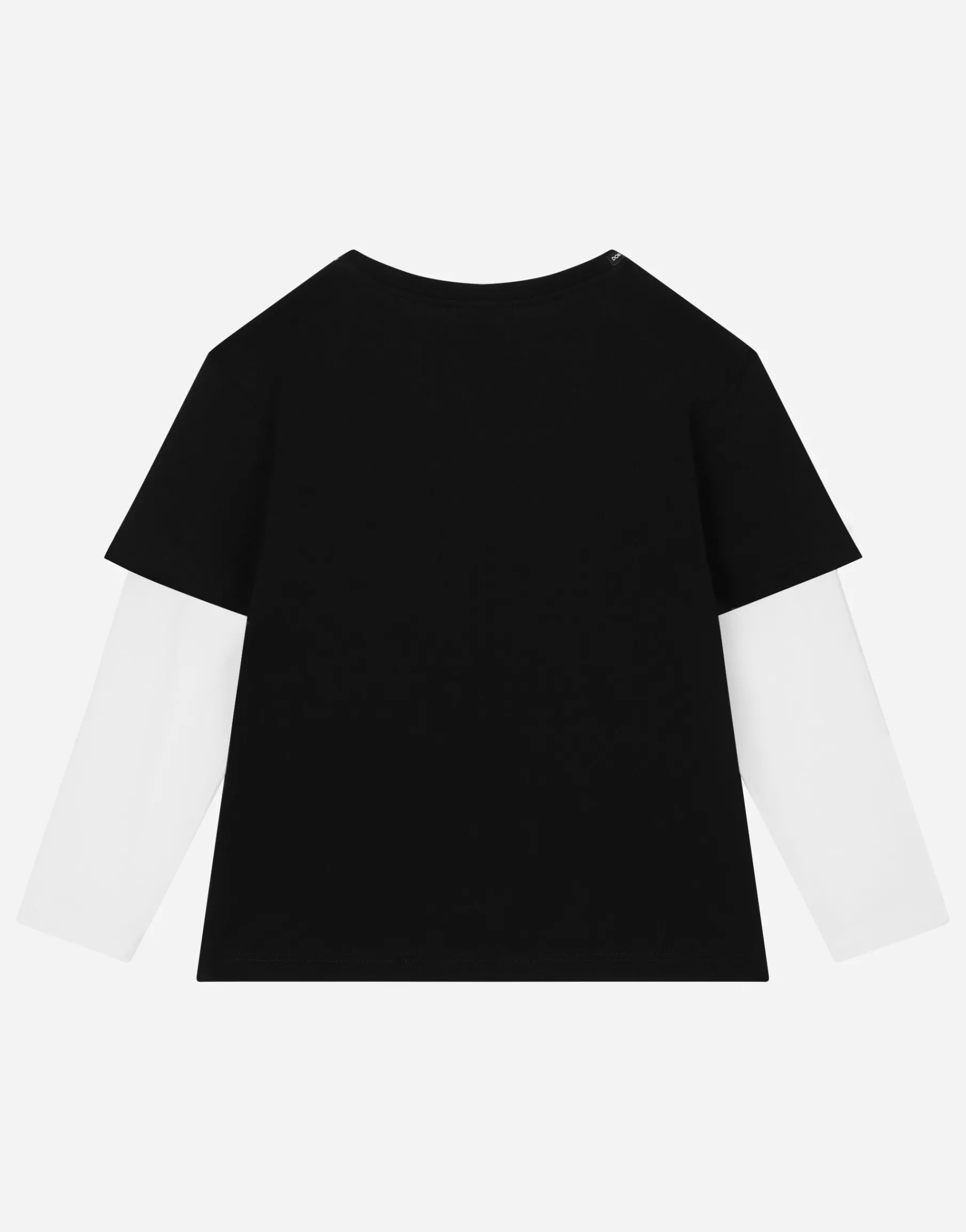 Long-sleeved jersey T-shirt with logo print