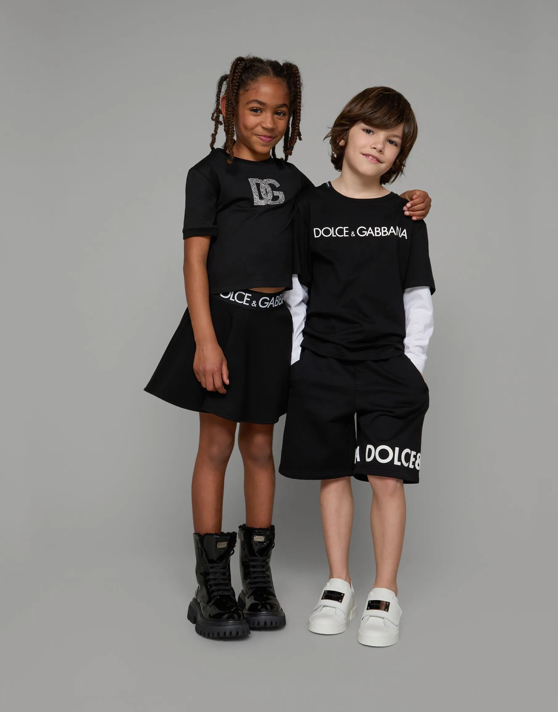 Long-sleeved jersey T-shirt with logo print