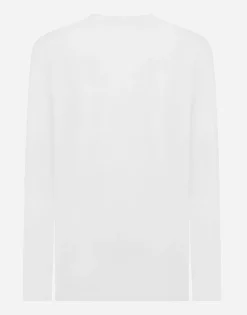 Long-sleeved T-shirt with logo tag