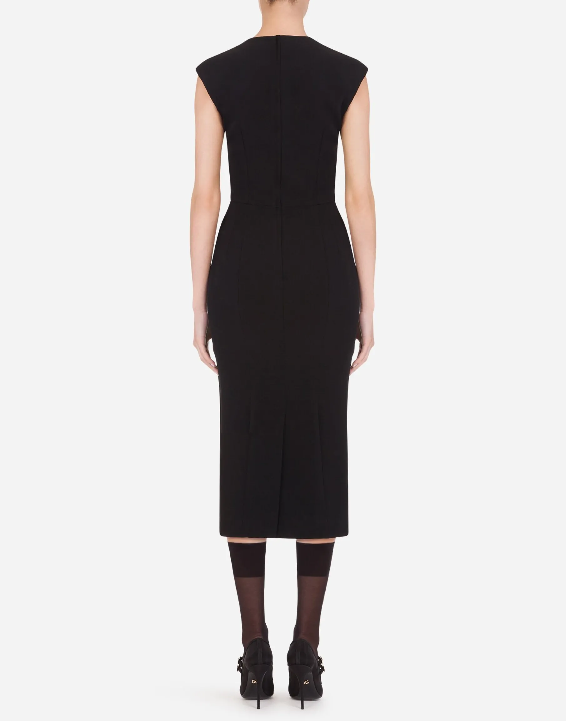 Longuette dress in cady