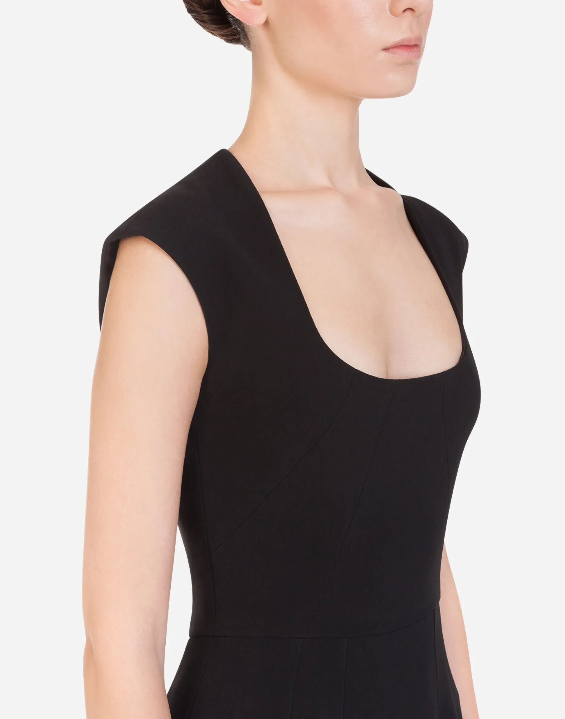 Longuette dress in cady