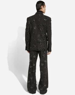 Loose silk turtleneck with shirt cuffs
