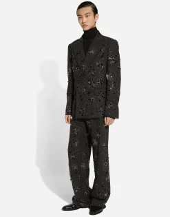 Loose silk turtleneck with shirt cuffs
