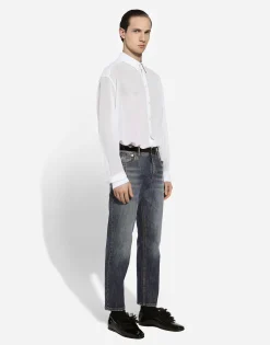 Loose stretch denim jeans
