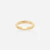 Love yellow gold rossary band with studs and brushed cross