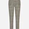 Low-rise glen plaid pants