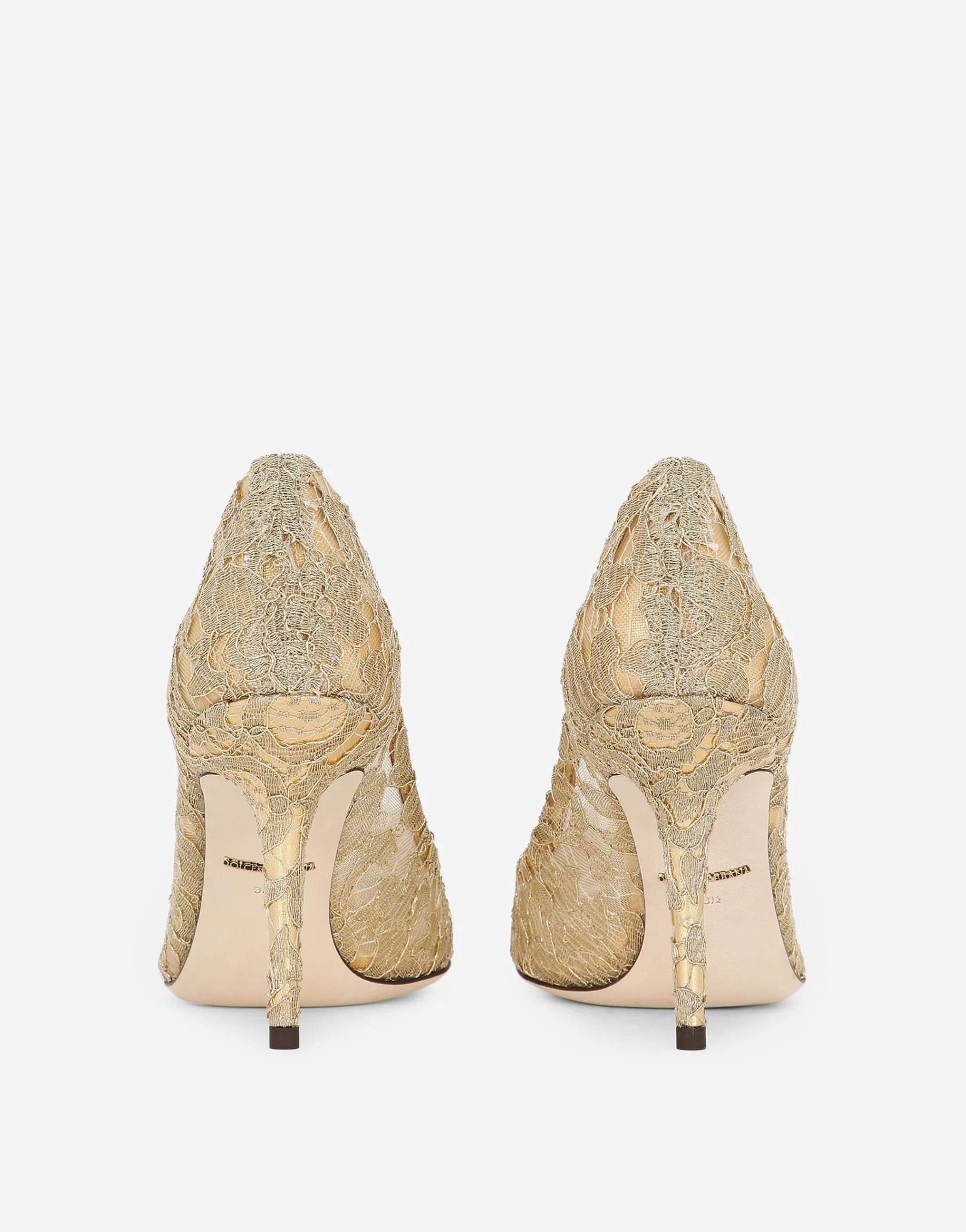 Lurex lace rainbow pumps with brooch detailing