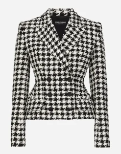 Macro-houndstooth Dolce jacket