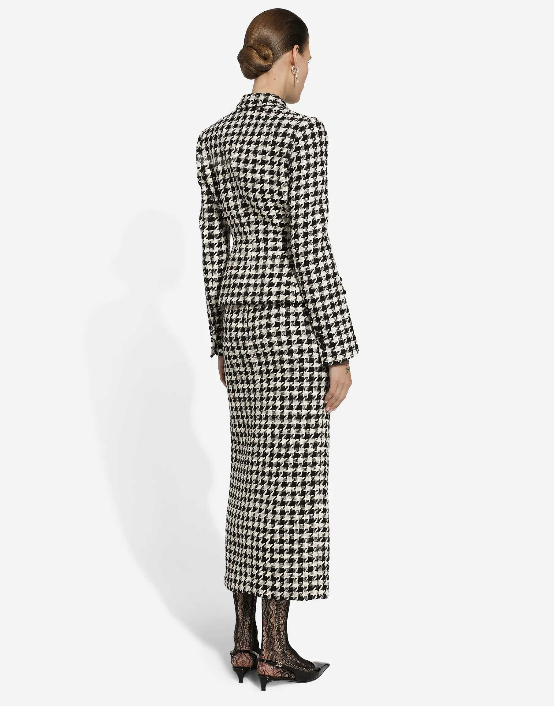 Macro-houndstooth Dolce jacket