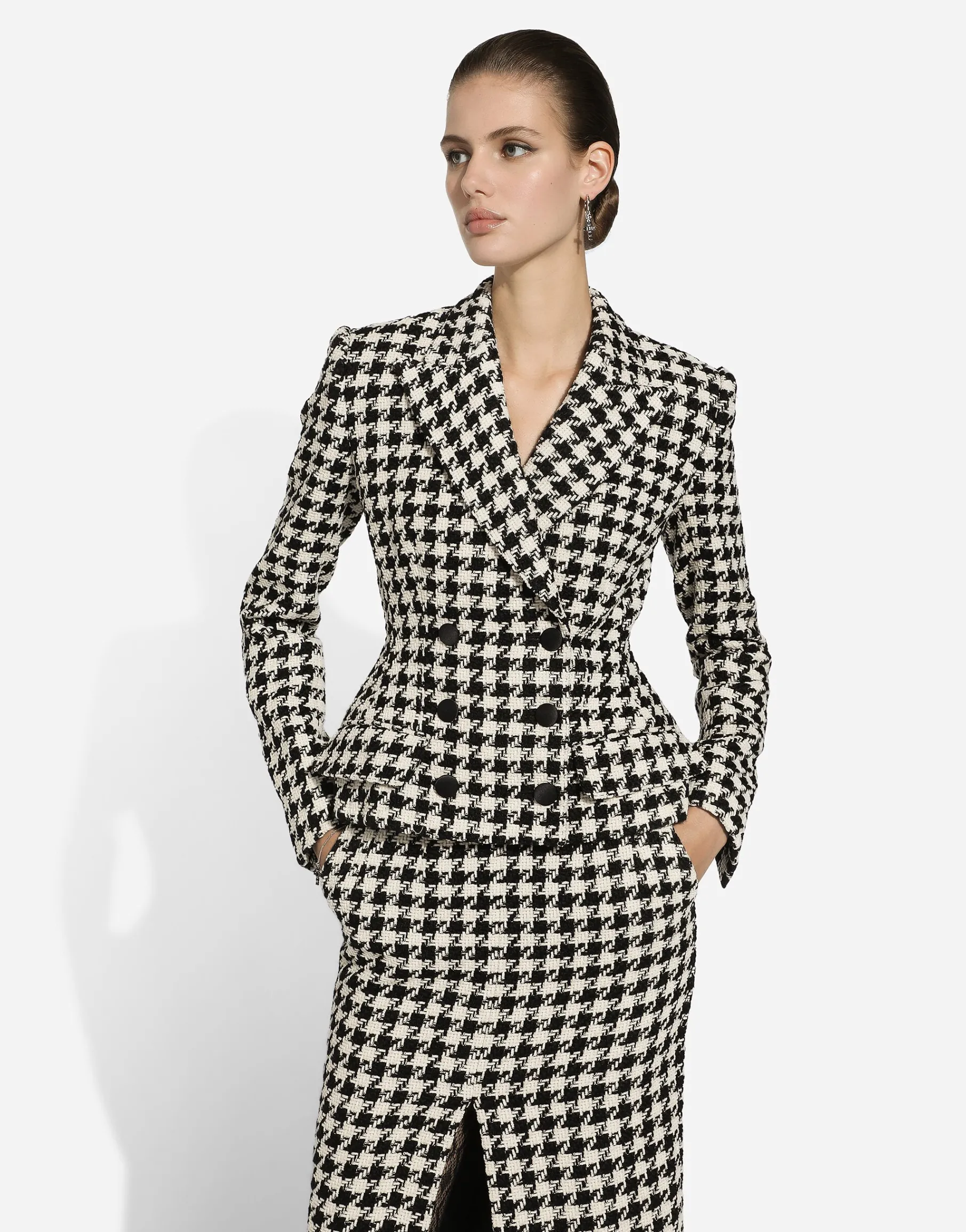 Macro-houndstooth Dolce jacket