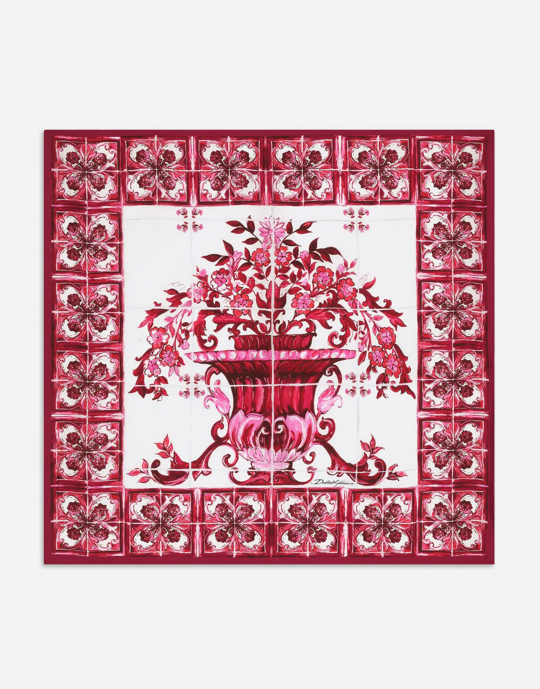 Majolica print scarf (70 x 70)