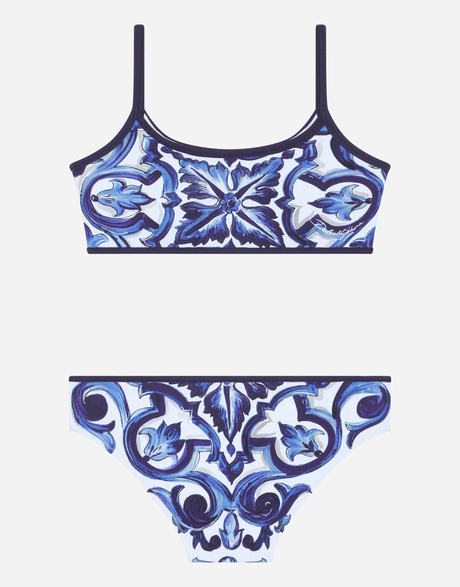 Majolica-print bikini