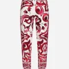 Majolica-print cady jogging pants