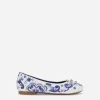 Majolica-print calfskin ballet flats