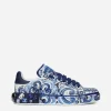 Majolica-print calfskin Portofino sneakers