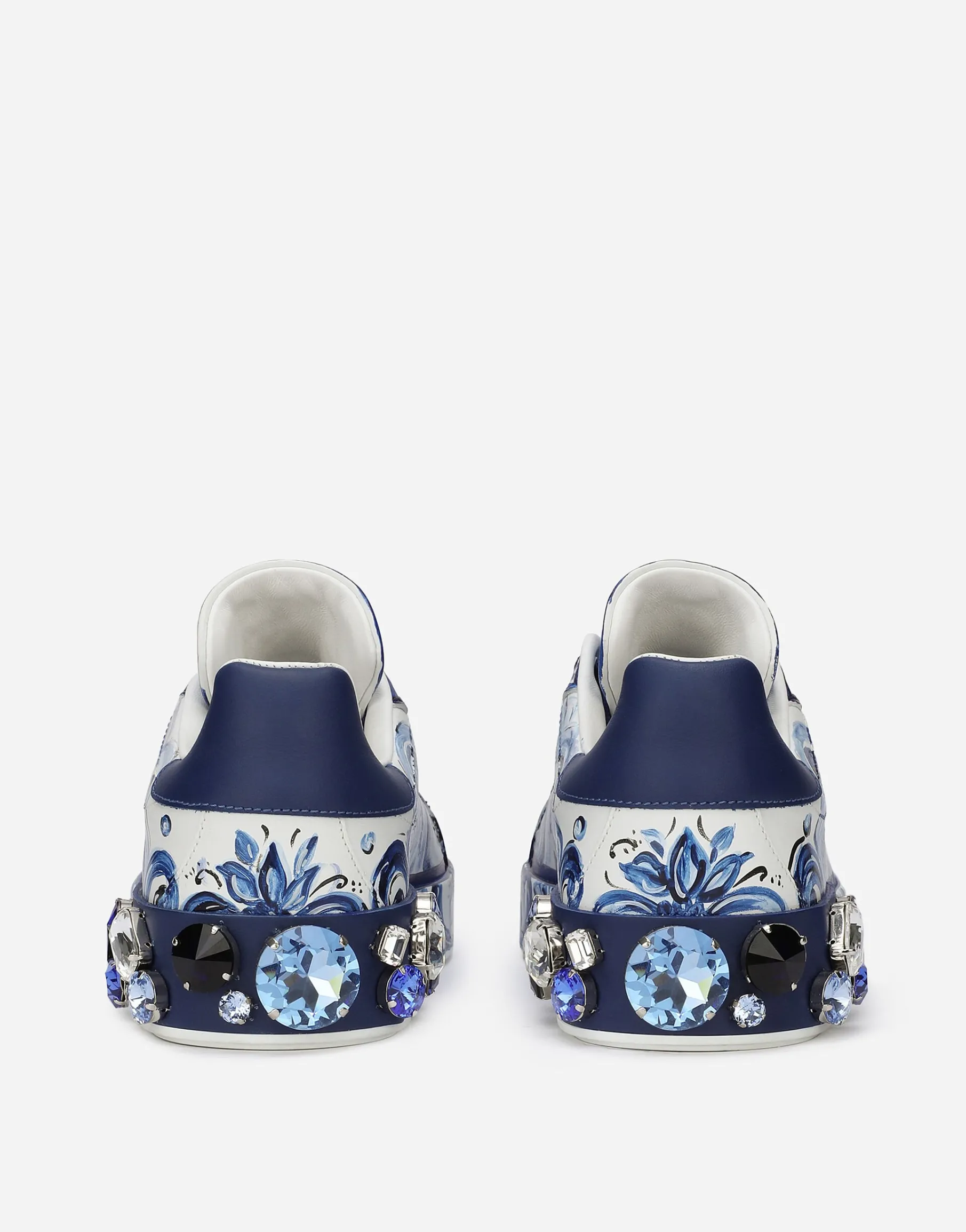 Majolica-print calfskin Portofino sneakers