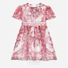 Majolica-print chiffon midi dress