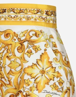 Majolica-print cotton poplin balloon culottes
