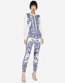 Majolica-print Grace jeans