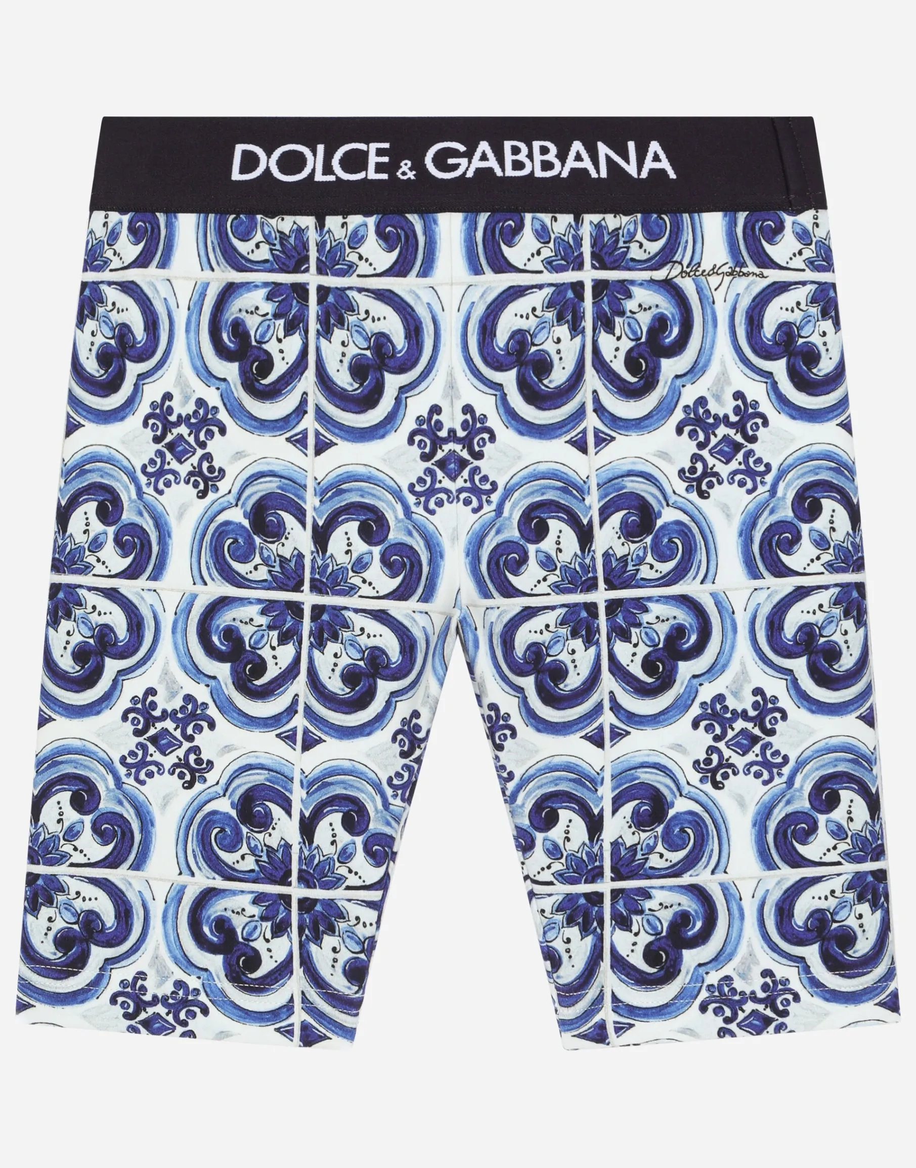 Majolica-print interlock cycling shorts