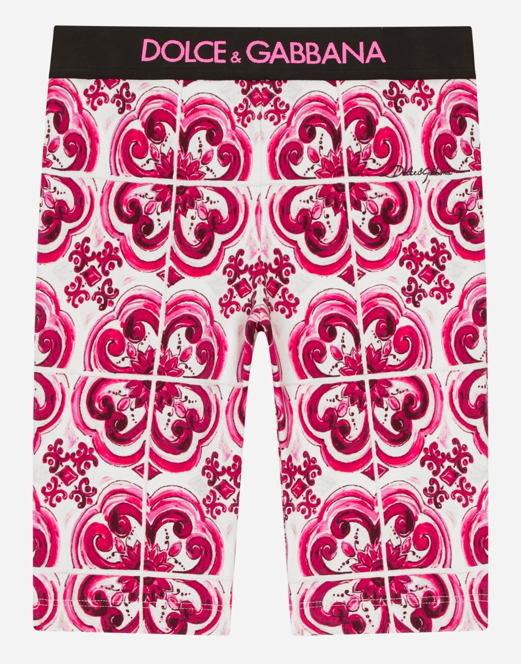Majolica-print interlock cycling shorts