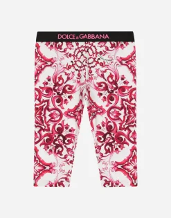 Majolica-print interlock leggings