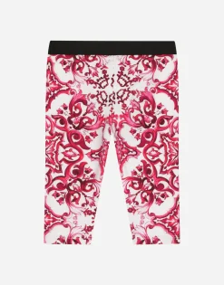 Majolica-print interlock leggings