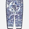 Majolica-print jersey jogging pants