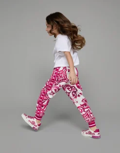 Majolica-print jersey jogging pants