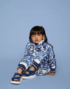 Majolica-print jersey jogging pants