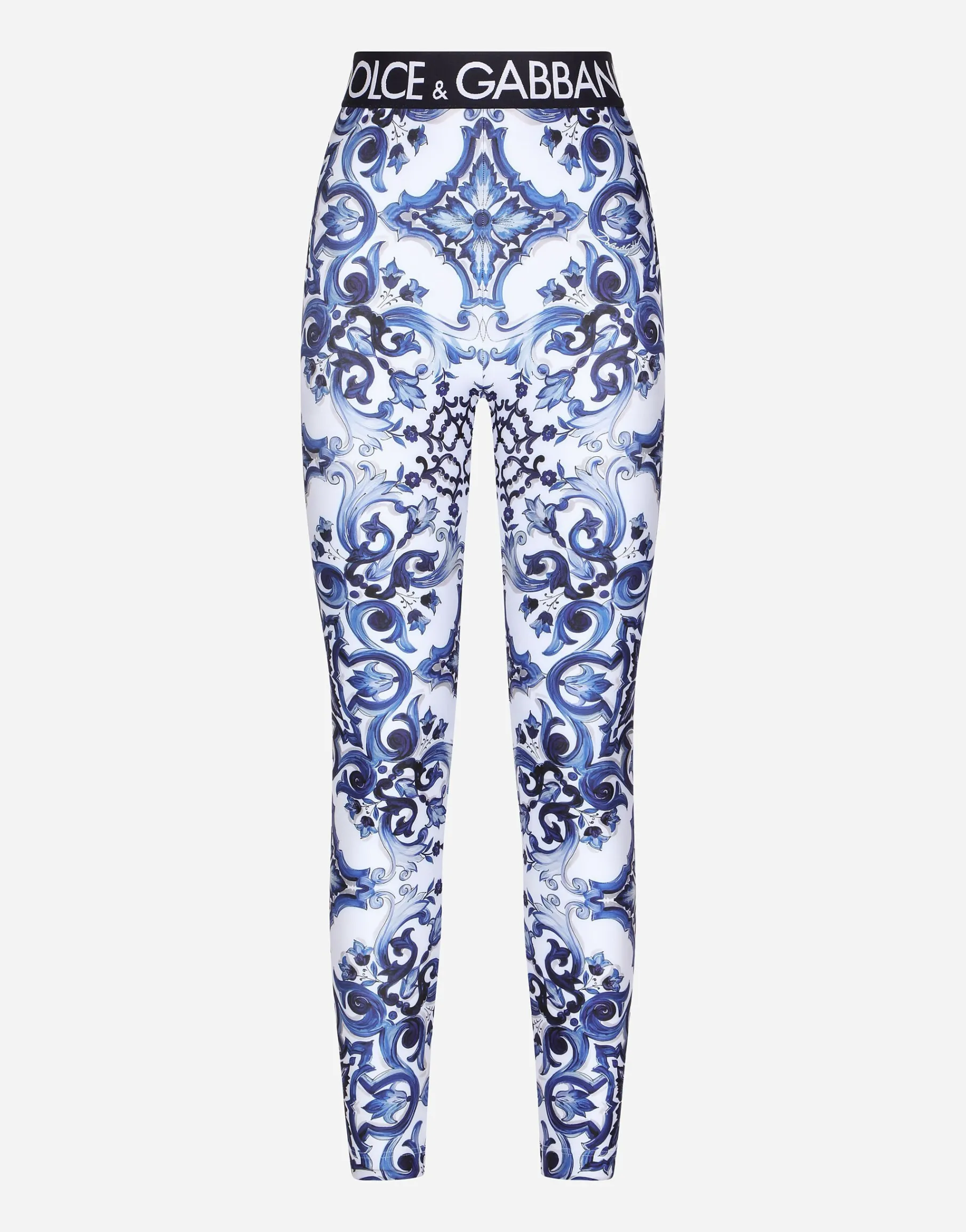 Majolica-print jersey leggings