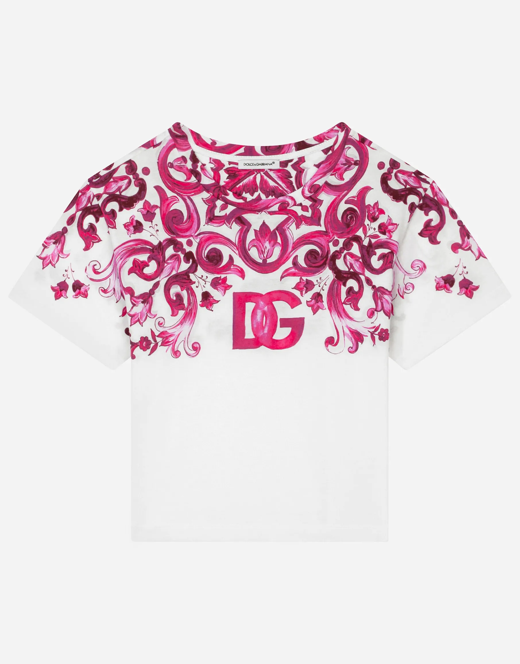 Majolica-print jersey T-shirt