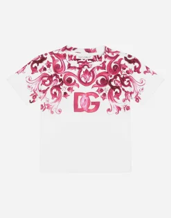 Majolica-print jersey T-shirt
