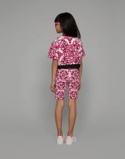 Majolica-print jersey T-shirt