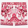 Majolica-print poplin shorts